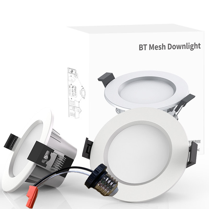 5W Concealed Embedded APP Intelligent Bluetooth Network LED Downlight, AC100-264V,RGB + Color Temperature(2700K-6500K) ,Dimmable Downlight